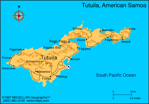 American Samoa map